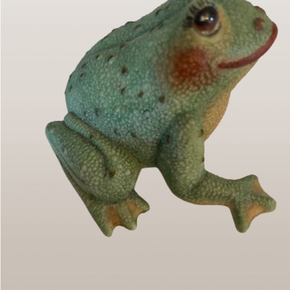 Vintage ceramic green frog